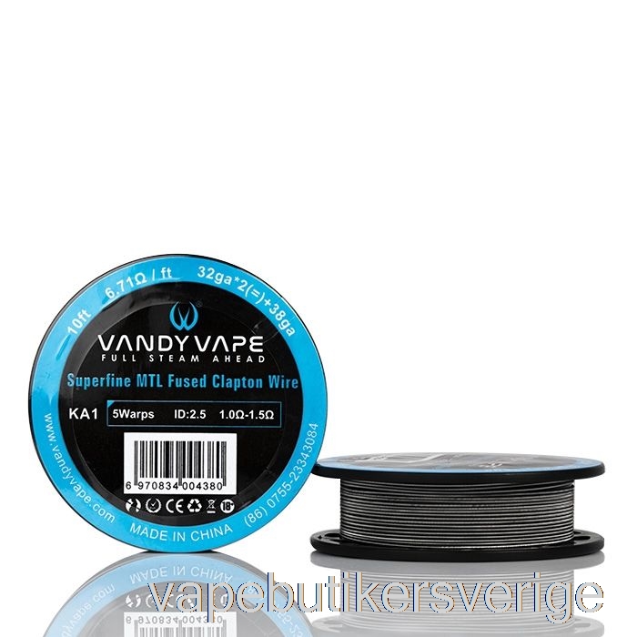 Vape Sverige Vandy Vape Superfine Mtl Trådspolar - 10 Fot 6,71 Ohm A1 Fused Clapton Wire